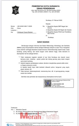 Cuaca Ekstrem, Sekolah Diminta Tak Lakukan Kegiatan di Luar Kota dan Daerah Rawan Bencana