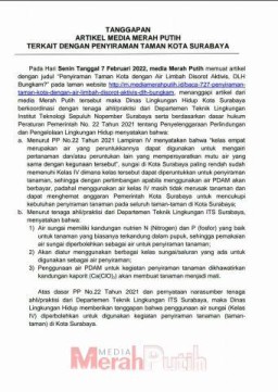 Ini Jawaban DLH Surabaya Menggunakan Air Sungai untuk Penyiraman Taman
