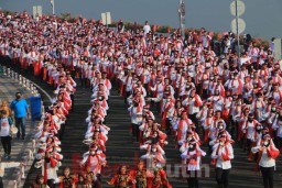 Amazing! Tari Remo Pelajar Surabaya Pecahkan Rekor MURI Dunia
