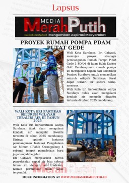 Proyek Rumah Pompa PDAM Putat Gede, Wali Kota Eri Pastikan Seluruh Wilayah Teraliri Air di Tahun 2025