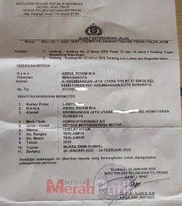Warga Keluhkan Penerbitan Surat Keterangan Jalan di Polres Pelabuhan Tanjung Perak Dipotok Rp 100 ribu untuk Motor