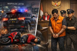 Kasus Tabrak Pemotor di Depan Polda Jatim Sopir Mobil Dinas Polri Didakwa Kelalaian
