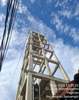 Proyek Menara BTS di Wonokusumo Diduga Tak Berizin