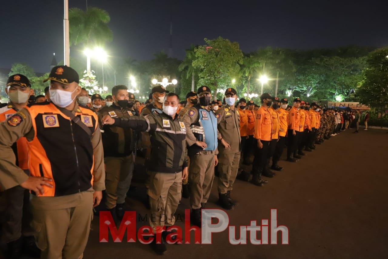 Pemkot Surabaya menggelar operasi gabungan skala besar, Sabtu (25/3/2023) malam. Operasi itu dilakukan untuk cipta kondisi demi menjaga keamanan dan ketertiban di Kota Surabaya, terutama pada saat bulan suci Ramadhan 2023 I MMP I dok.
