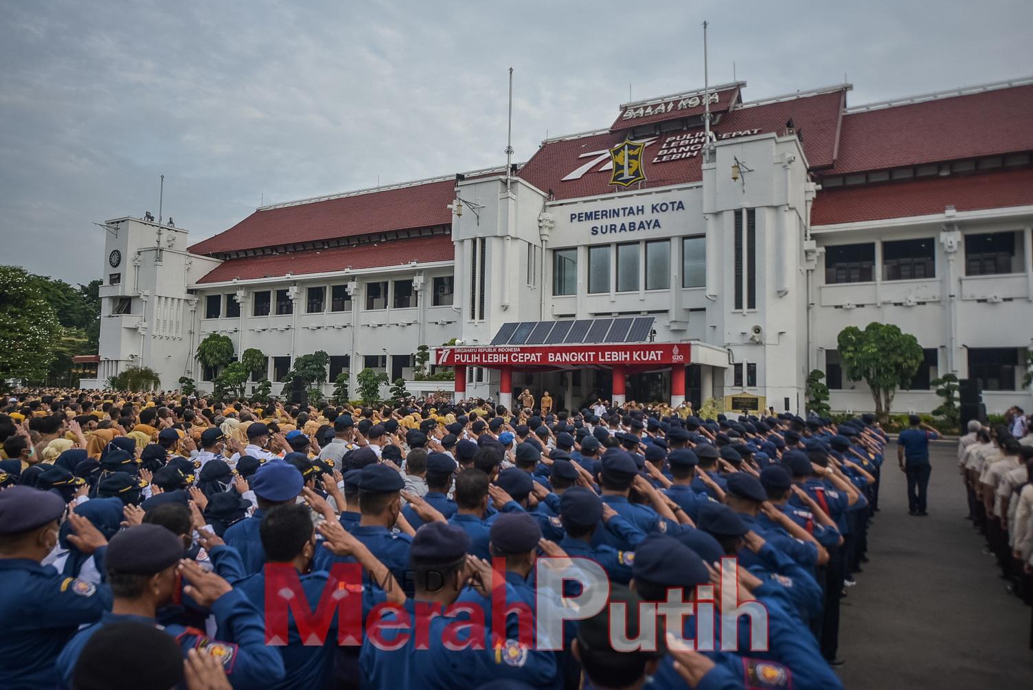 Apel bersama di Balai Kota Surabaya I MMP I dok humas.