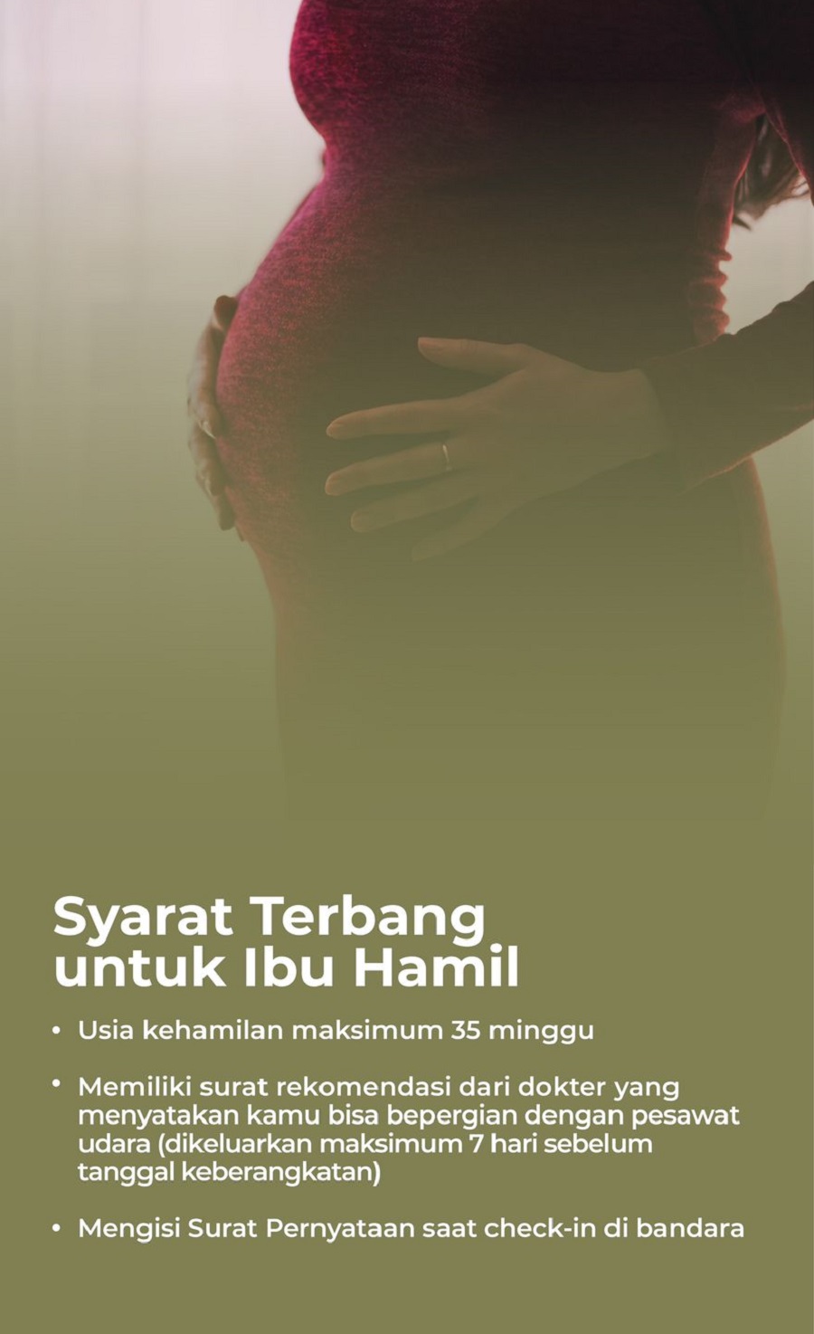 Buth perhatian ekstra akan membantu Ibu hamil menjalaninya dengan menyenangkan ketika bepergian menggunakan pesawat udara I ist