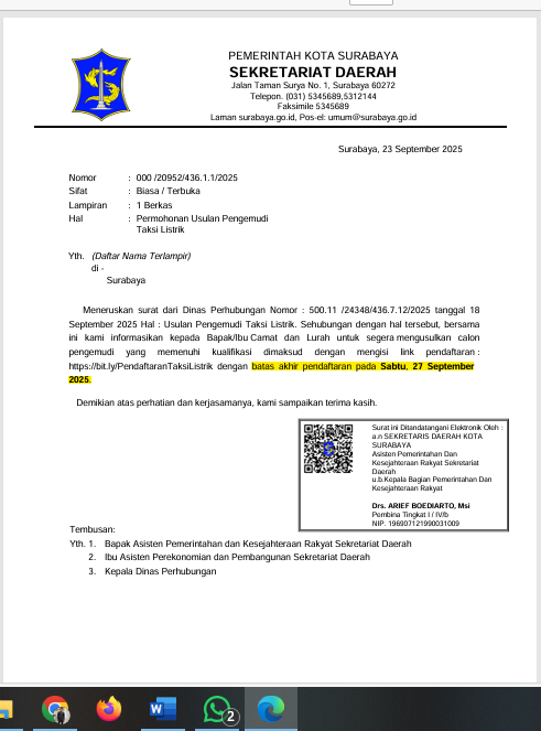 Pakar Hukum Tata Negara Universitas Negeri Surabaya (Unesa), Hananto Widodo, menilai keberadaan SE berkop Sekretariat Daerah Pemkot Surabaya sejatinya merupakan kebijakan internal yang tidak semestinya tumpang tindih. SE tidak dapat dijadikan pijakan admi